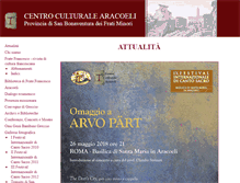 Tablet Screenshot of centroculturalearacoeli.it